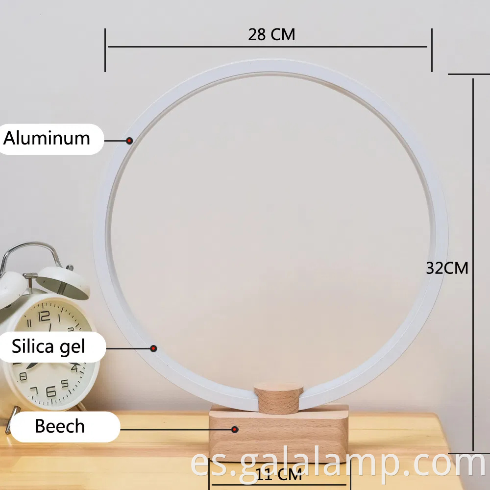 Madera sólida inteligente, lámpara de escritorio LED, creatividad única, regalo USB